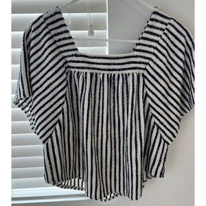 Madewell striped cotton knit top